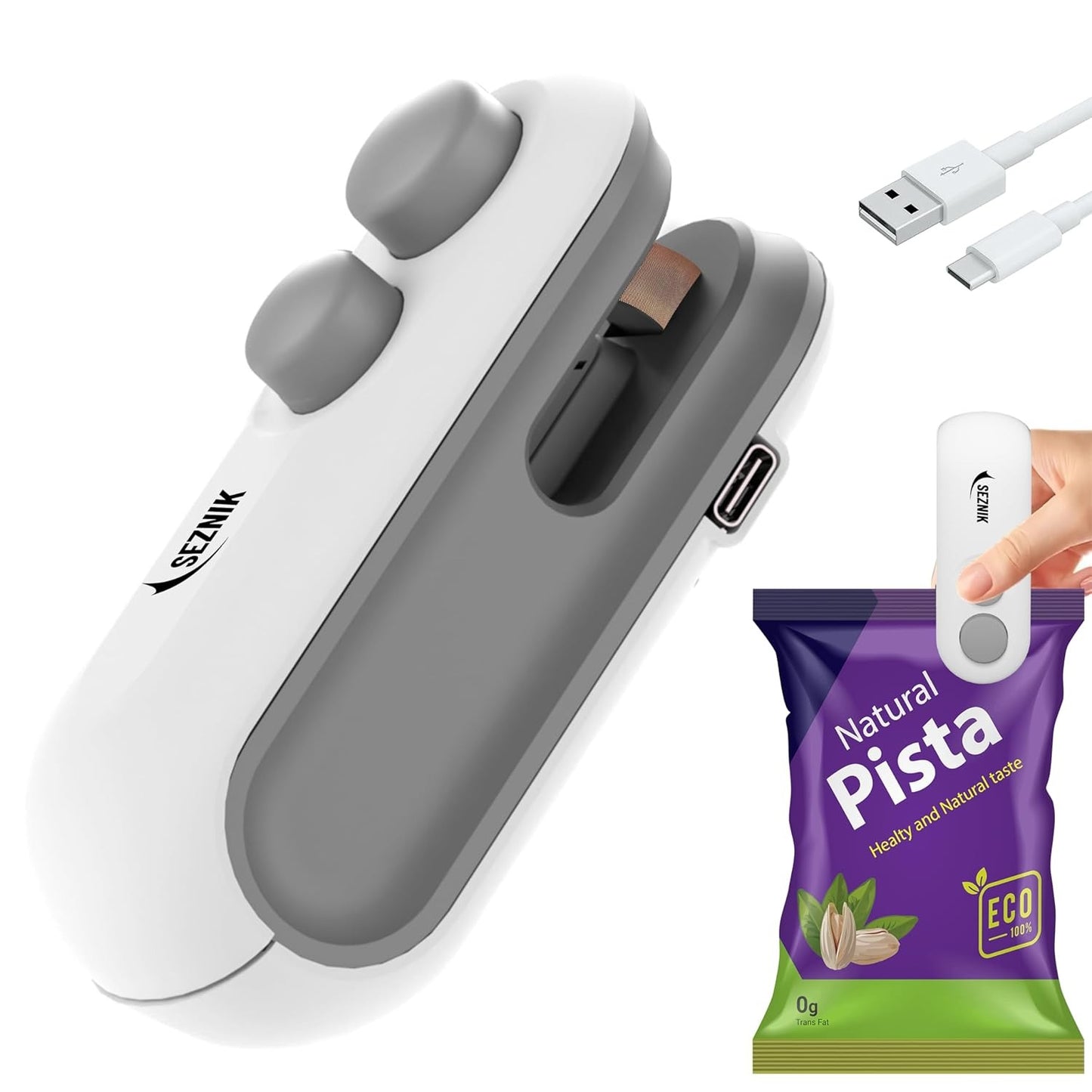 Mini Heat Sealing Machine Rechargeable Food Bag Sealer For Snacks