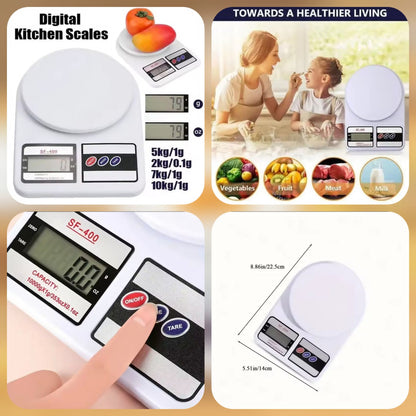 Kitchen Weight Scale upto 10kg With Cell & Light for Baking & Cooking