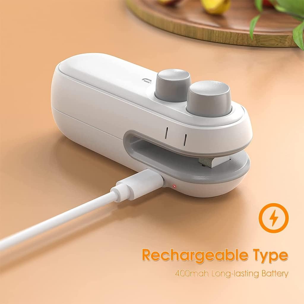 Mini Heat Sealing Machine Rechargeable Food Bag Sealer For Snacks
