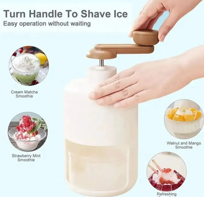 Manual Ice Shaver & Gola Maker – Portable Ice Crusher Machine for Home
