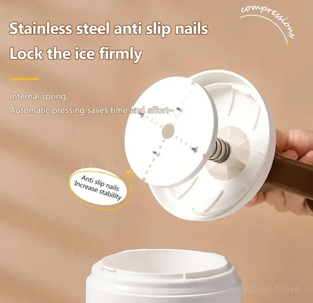 Manual Ice Shaver & Gola Maker – Portable Ice Crusher Machine for Home