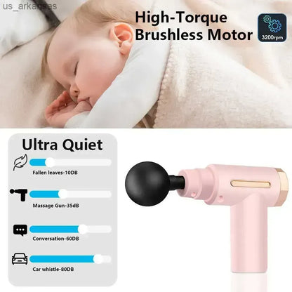 Professional Smart Massage Gun – High-Intensity Deep Tissue Muscle Massager With 4 Interchangeable Heads
